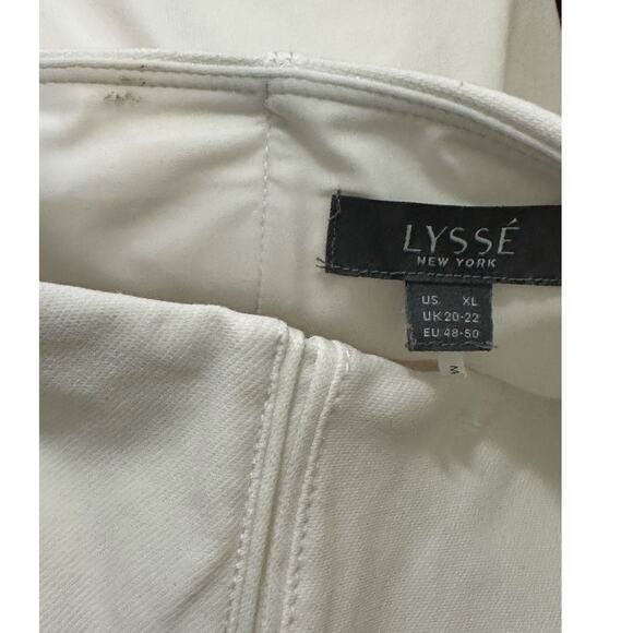 Lysse cream straight legs pull on pants size XL - Picture 3 of 9